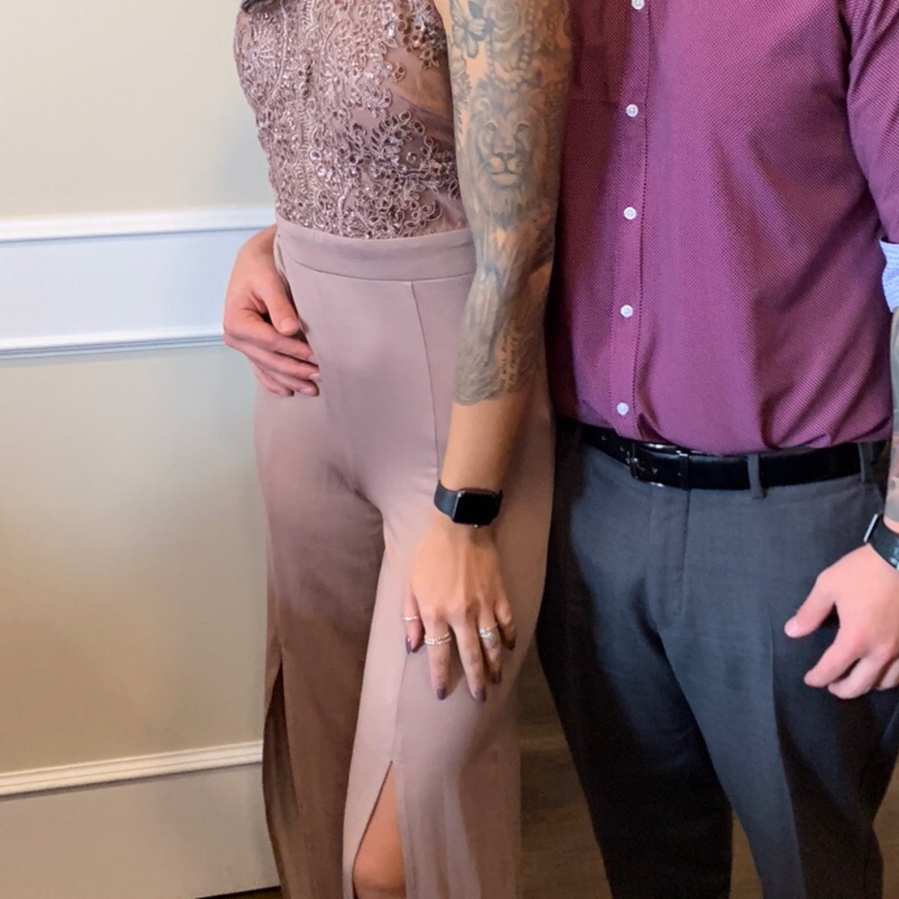 Lace jumper jumpsuit